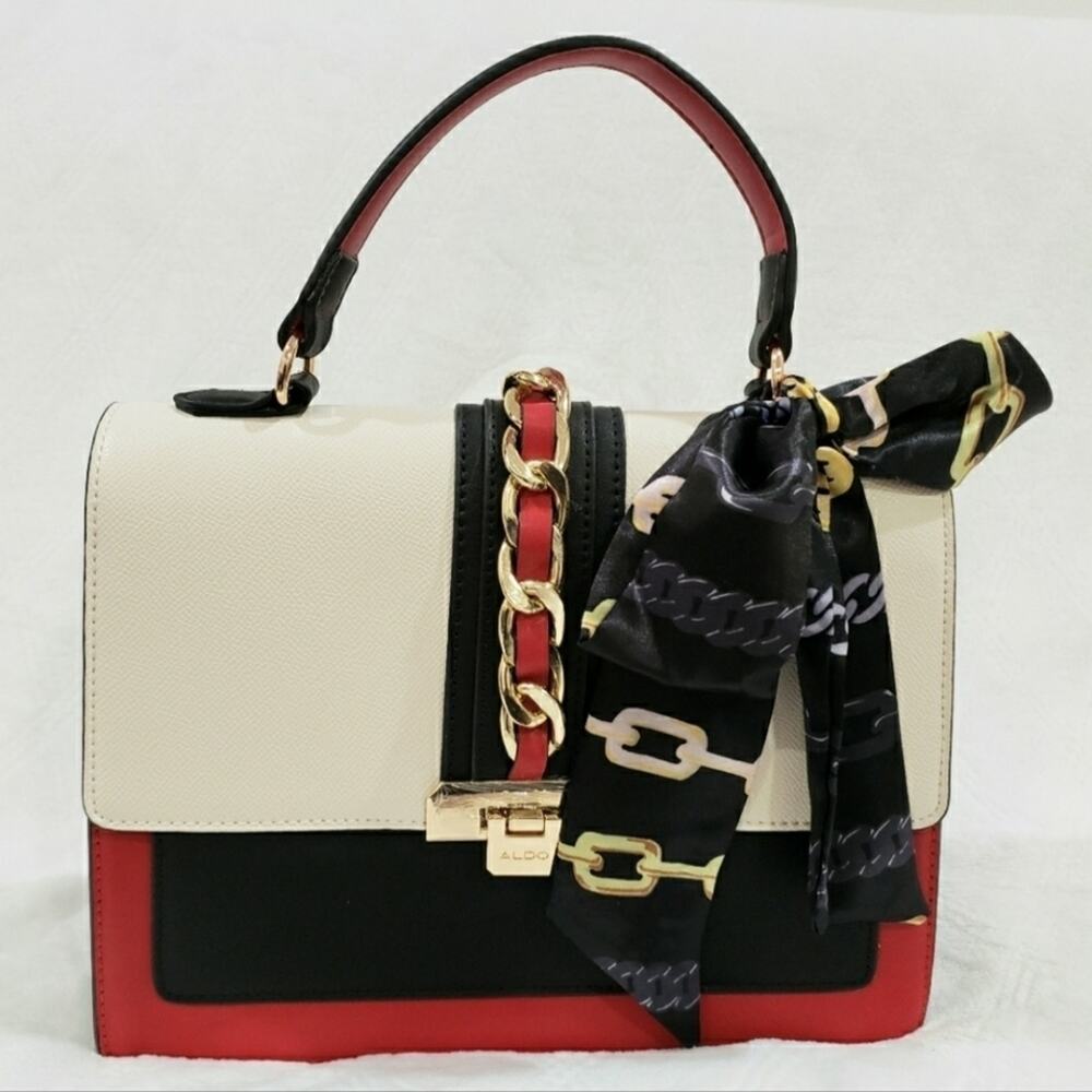 Aldo Crossbody Anniebrook Satchel Bag with Scarf NWT